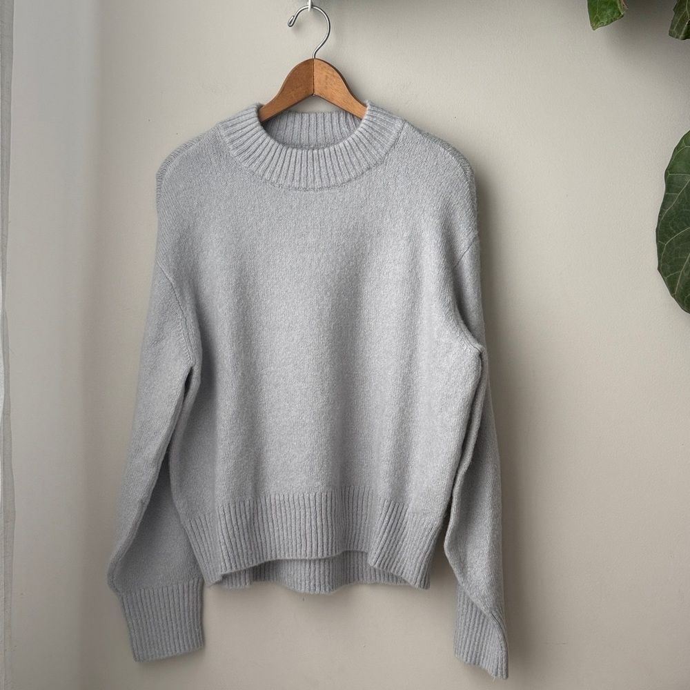 Ann Taylor Soft Silver Loose Turtleneck